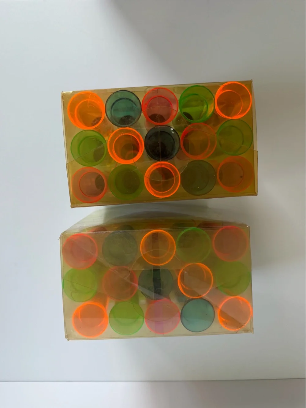 New Party Essentials Neon Tube Shots 30 Total Hard Plastic Test Tubes Lot of 2